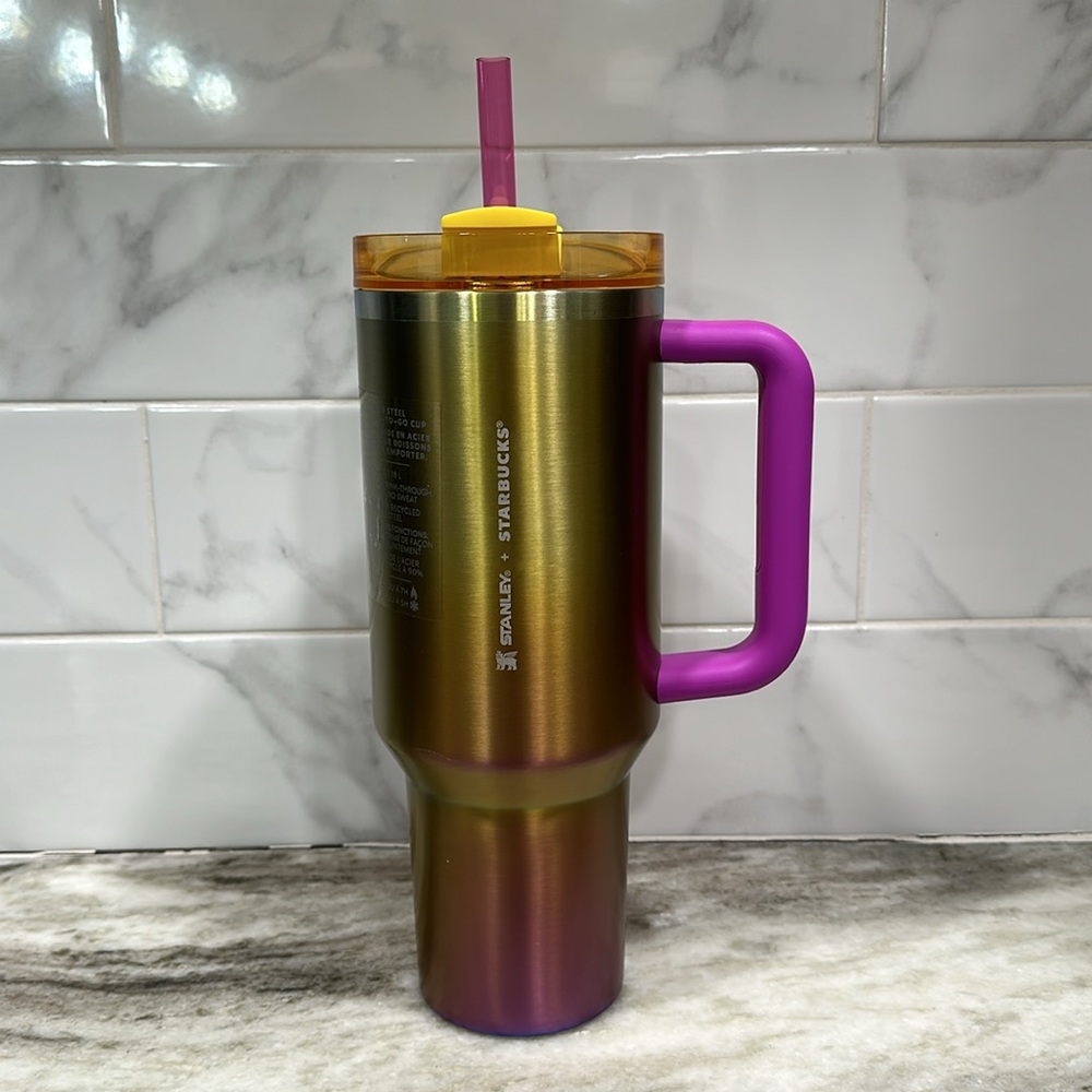 Stanley Starbucks Limited Edition 2024 SUNSET GRADIENT 40oz Quencher Tumbler NEW